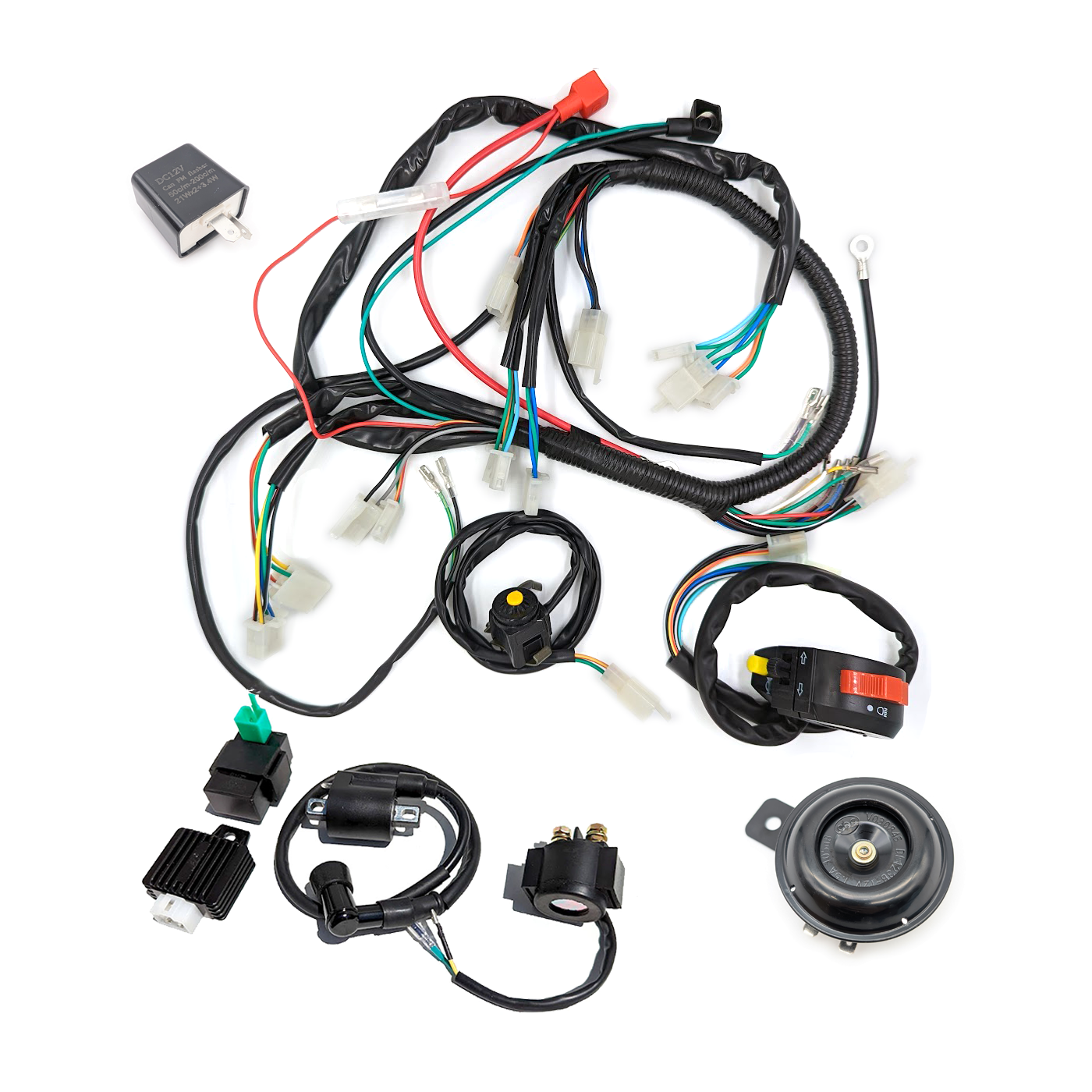 12V Electric Start Basic Lighting Wiring Harness