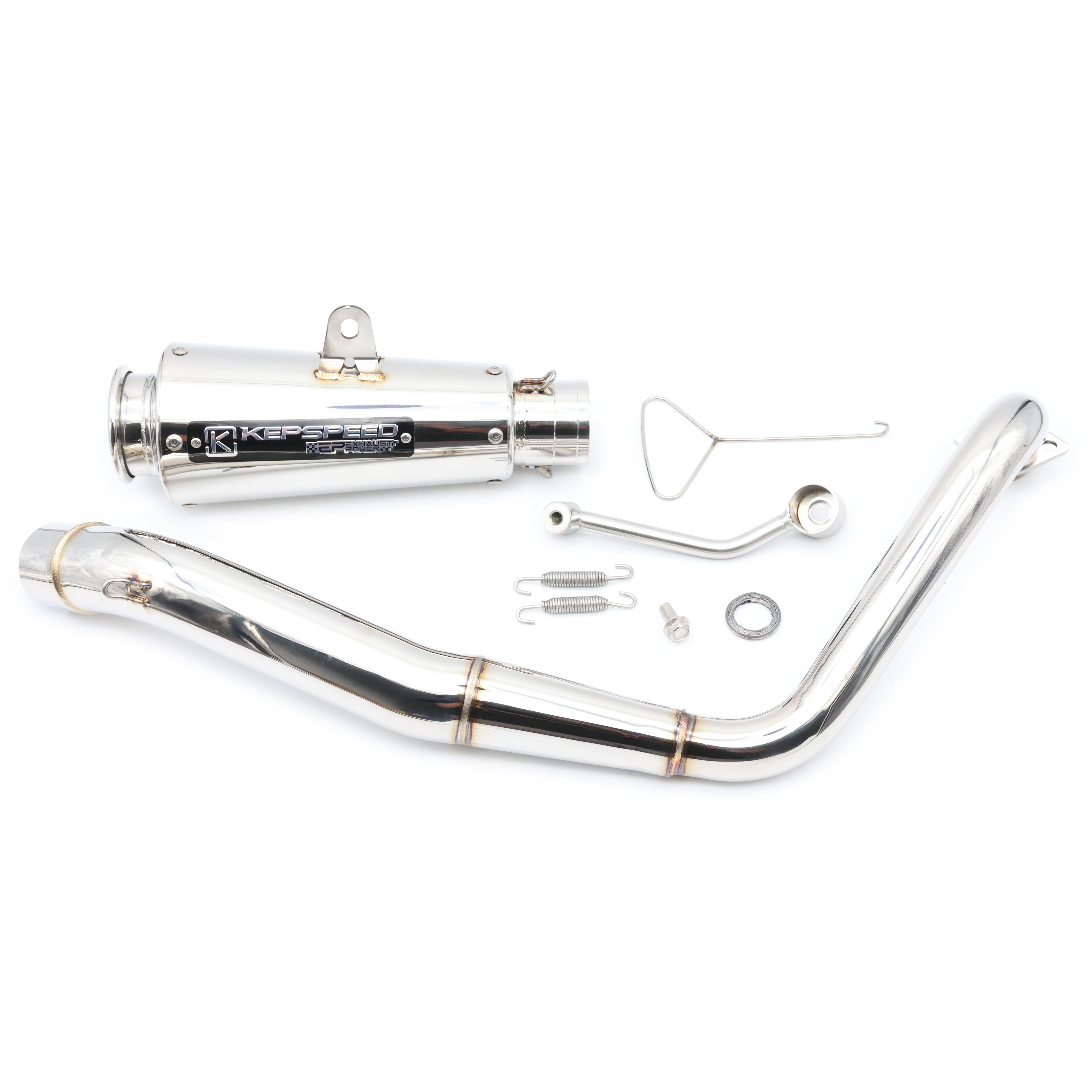 Z50 Under-Mount Stainless Exhaust – Mirror Polish – Bart Moto Co