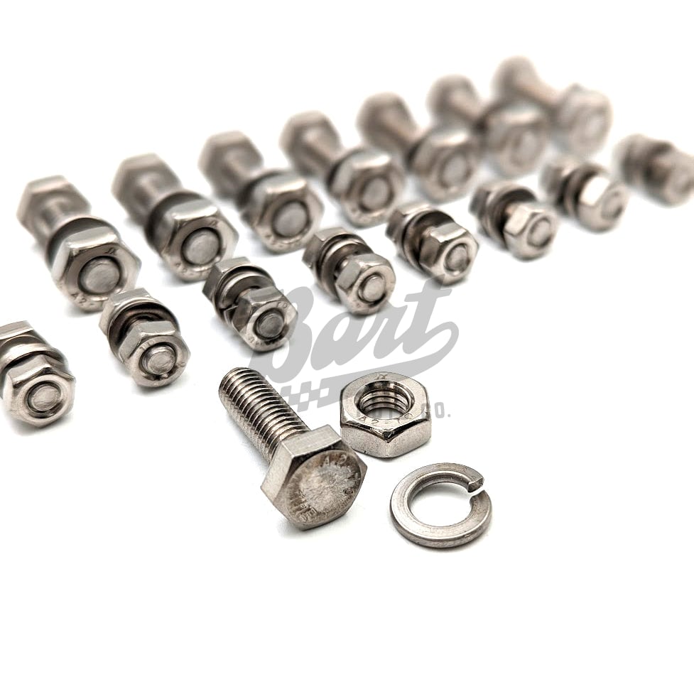 CT70 Stainless Steel Front & Rear Split Rim and Hub Wheel Hardware Bolt Set