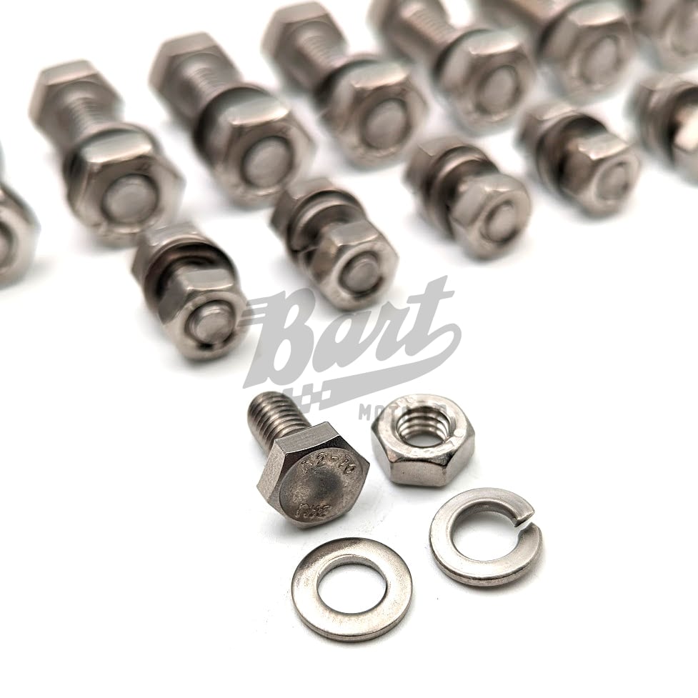 CT70 Stainless Steel Front & Rear Split Rim and Hub Wheel Hardware Bolt Set