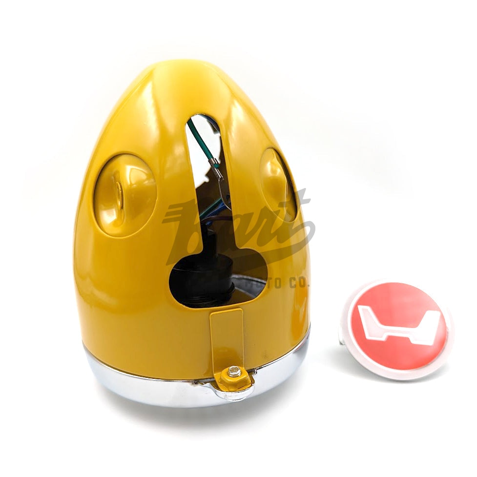 Reproduction Z50 K0-K2 Mexican Yellow Headlight Bucket Assembly