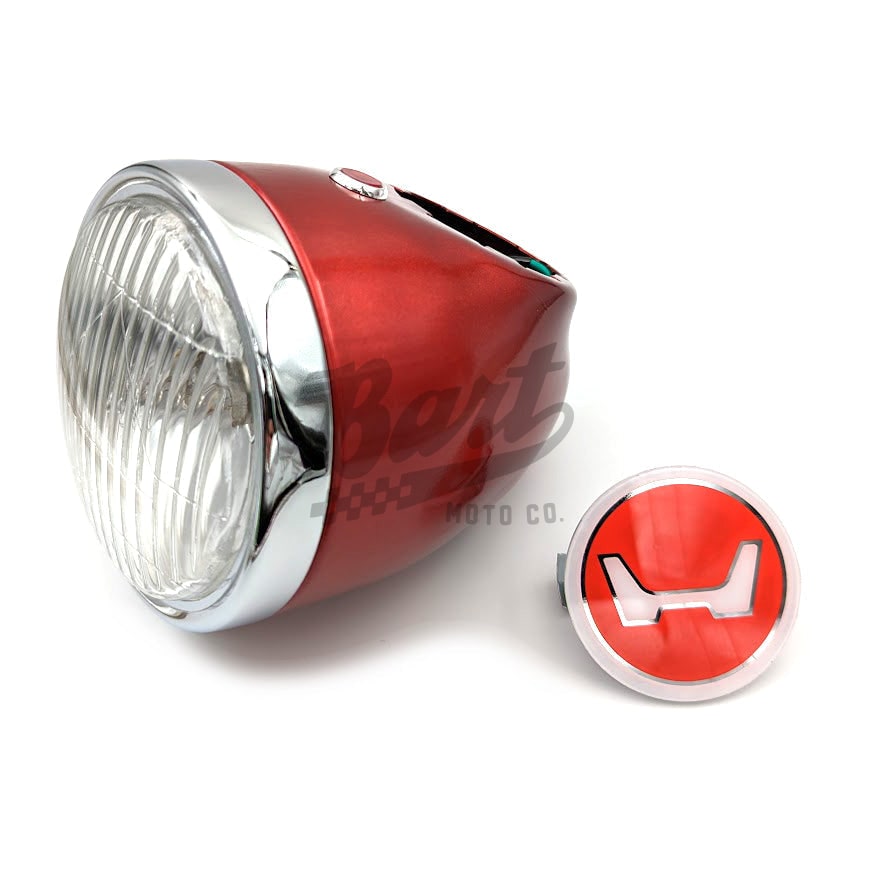 Reproduction Z50 K0-K2 Ruby Red Headlight Bucket Assembly