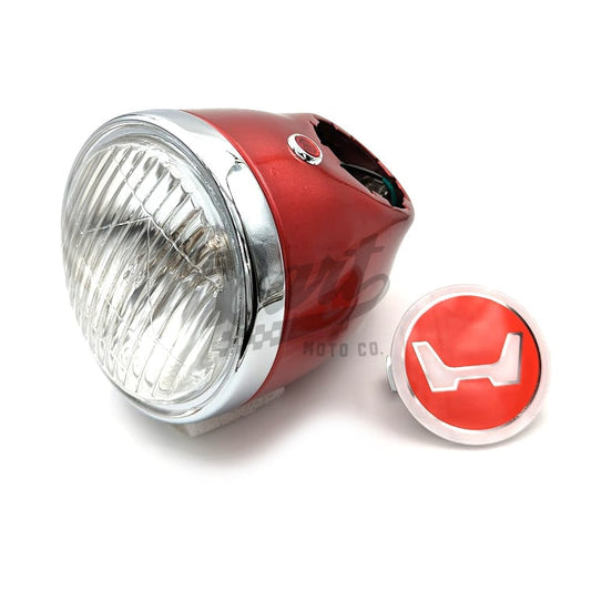 Reproduction Z50 K0-K2 Ruby Red Headlight Bucket Assembly