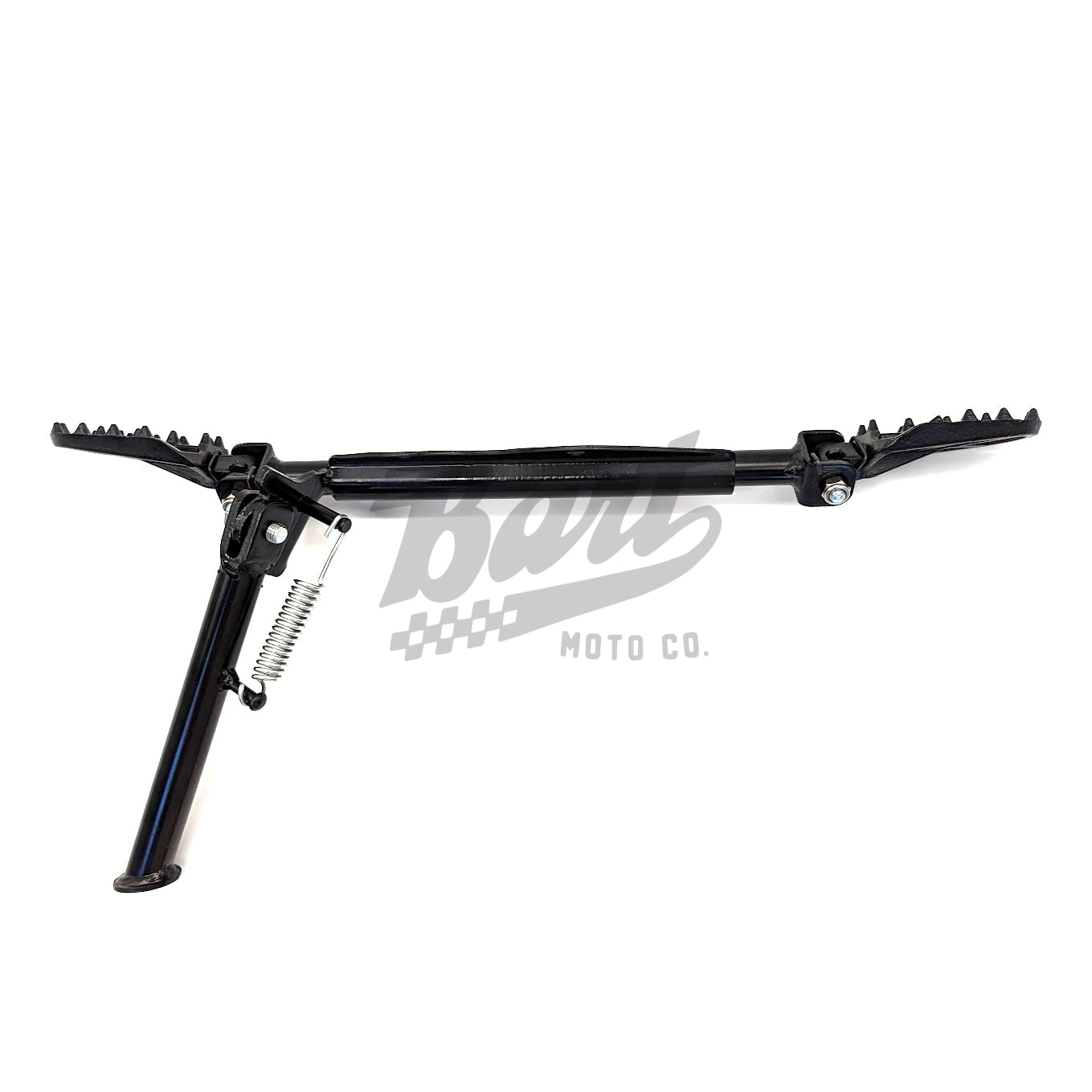 Heavy Duty Engine-Mount Studded Foot Pegs and Kick Stand