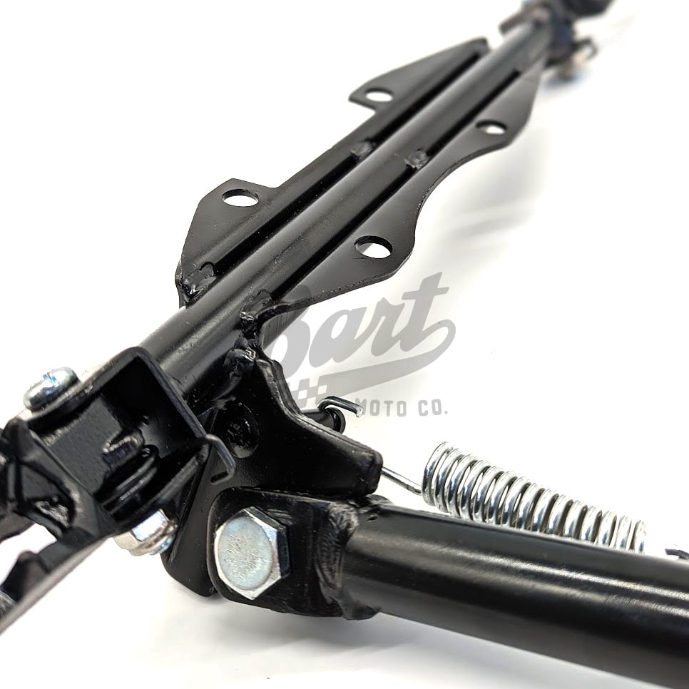 Heavy Duty Engine-Mount Studded Foot Pegs and Kick Stand