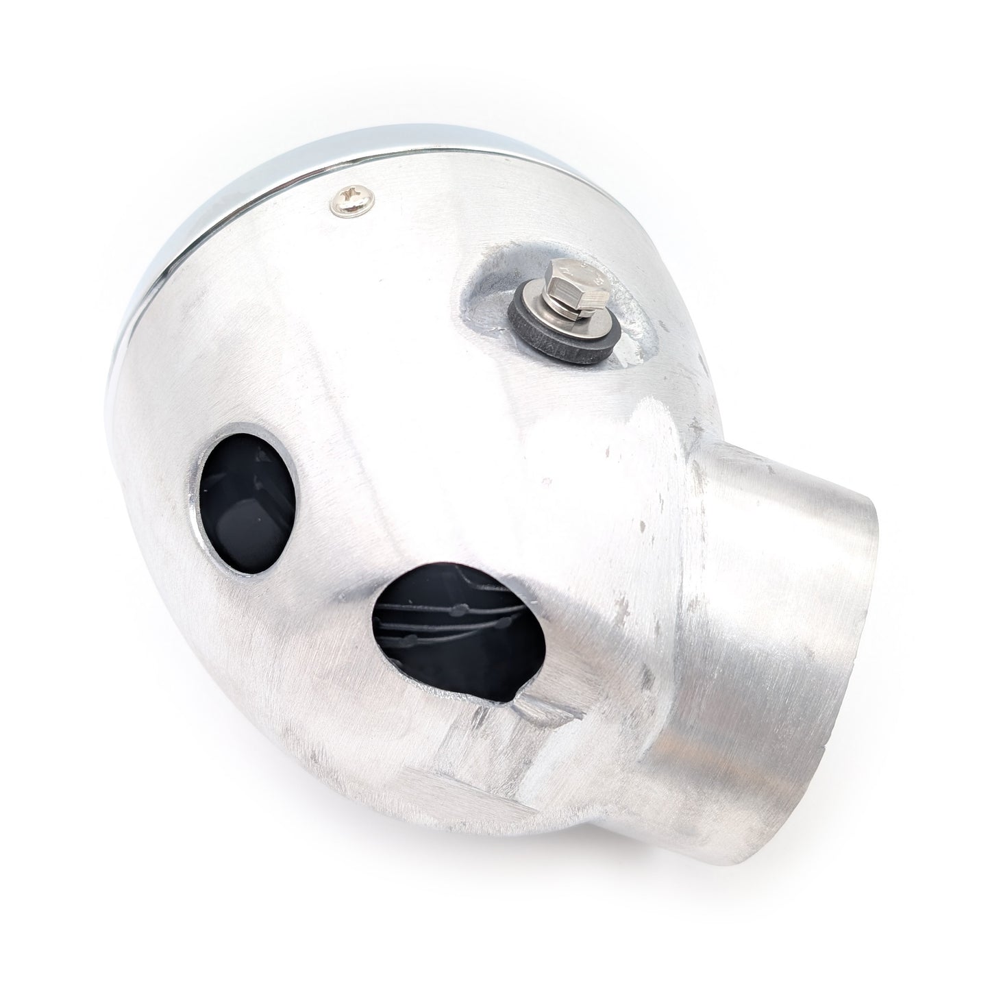 Raw Aluminum CT70 Headlight Bucket with 12V LED Headlight