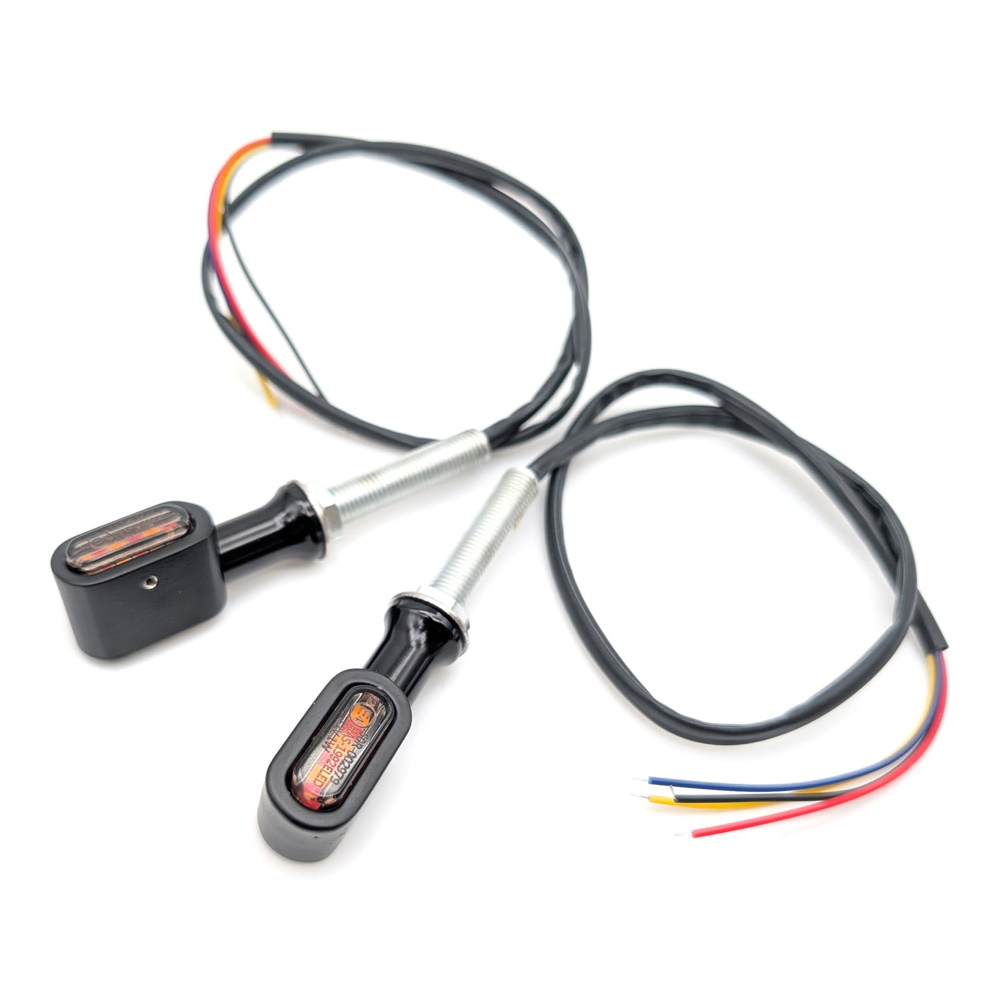 Mini LED Turn Signals with Brake Light Function (Black)
