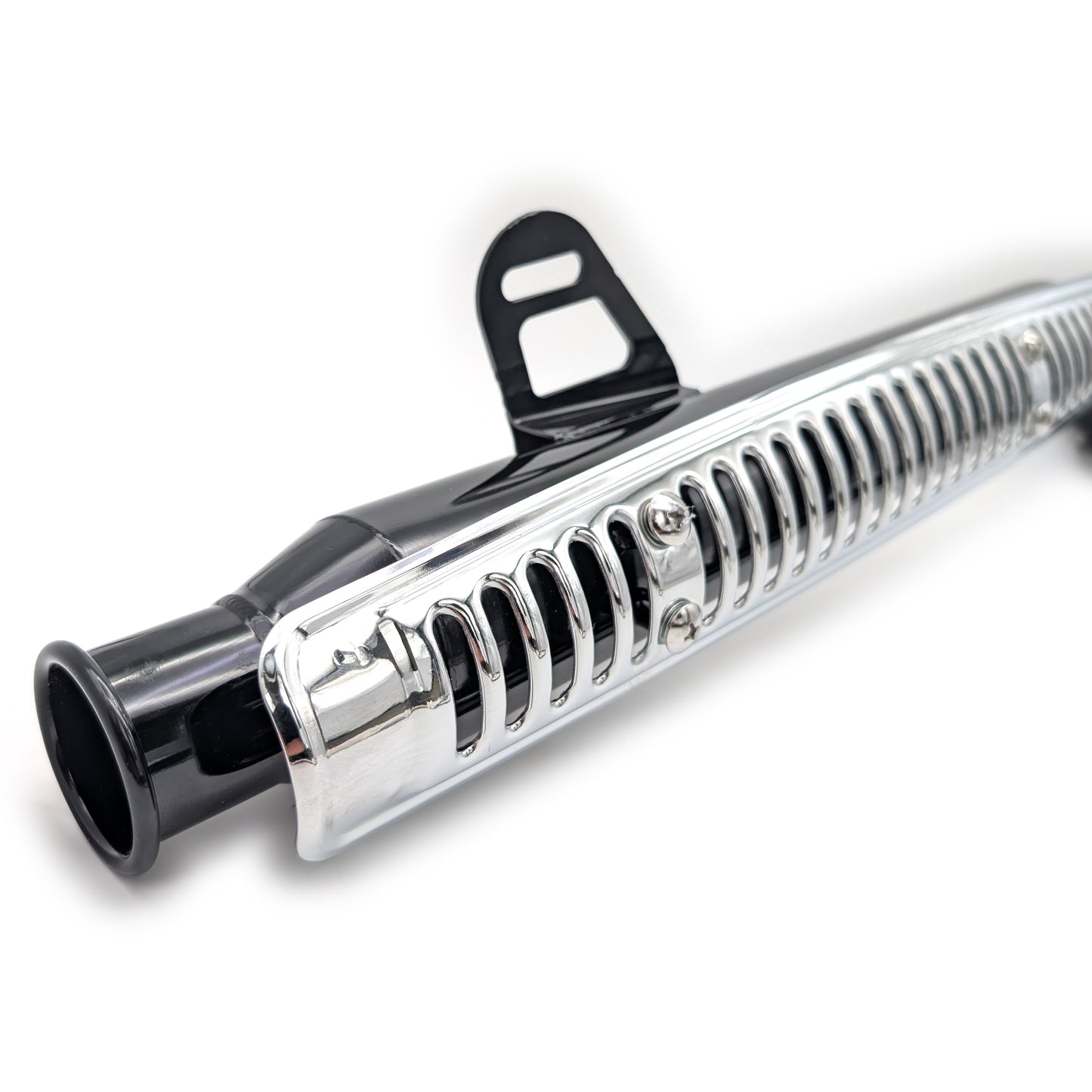 CT70 K0 Style Big Bore Exhaust (Black & Chrome)