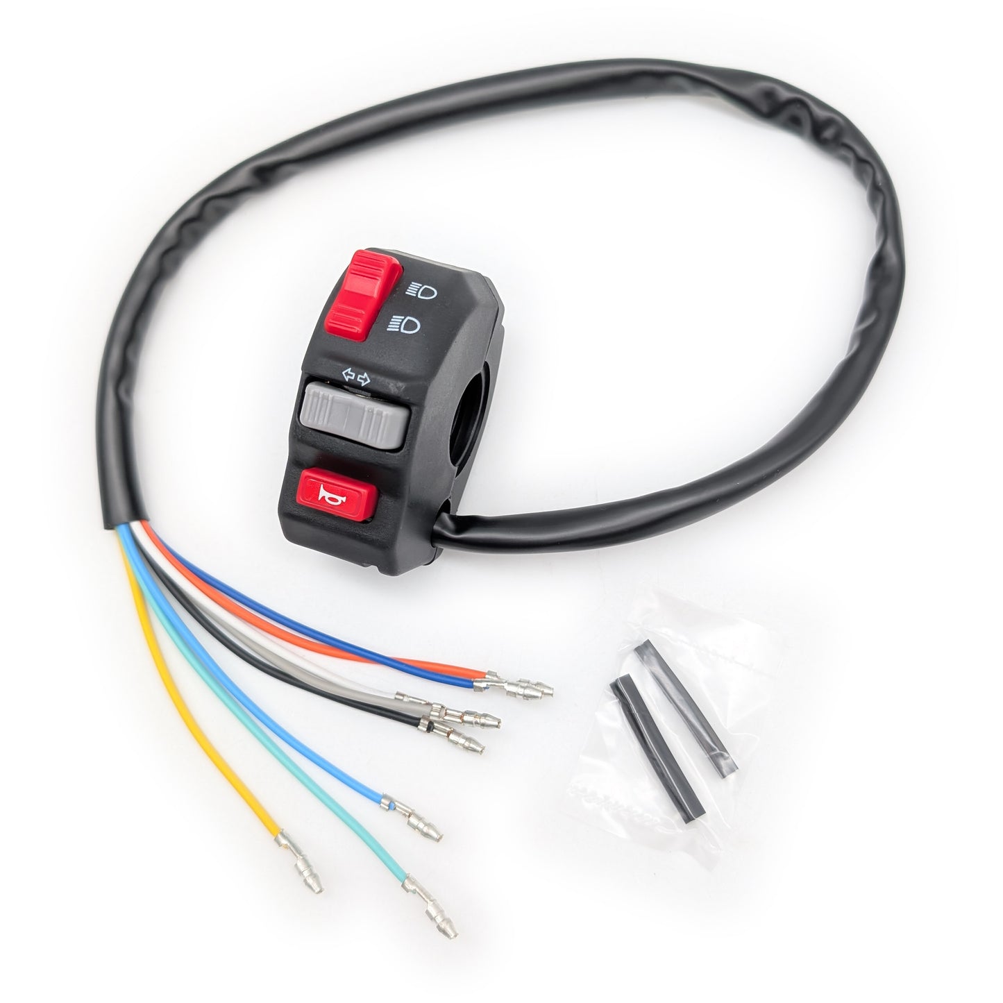 7/8 Handlebar Left Control Switch Assembly (Headlight, Signal, Horn)