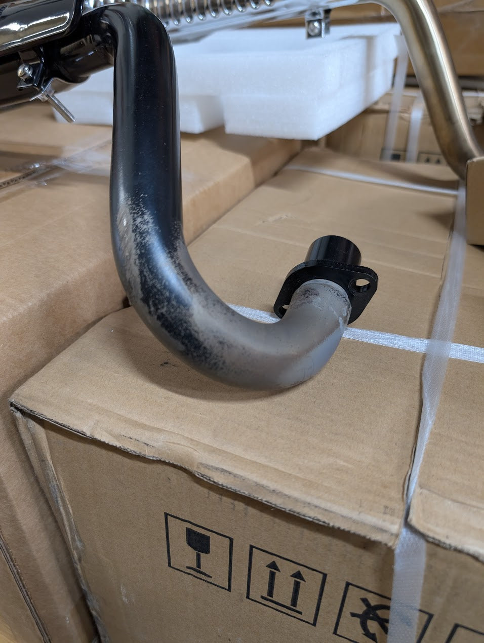 CT70 K0 Style Big Bore Exhaust (Black) (BLEMISH) NO RETURNS