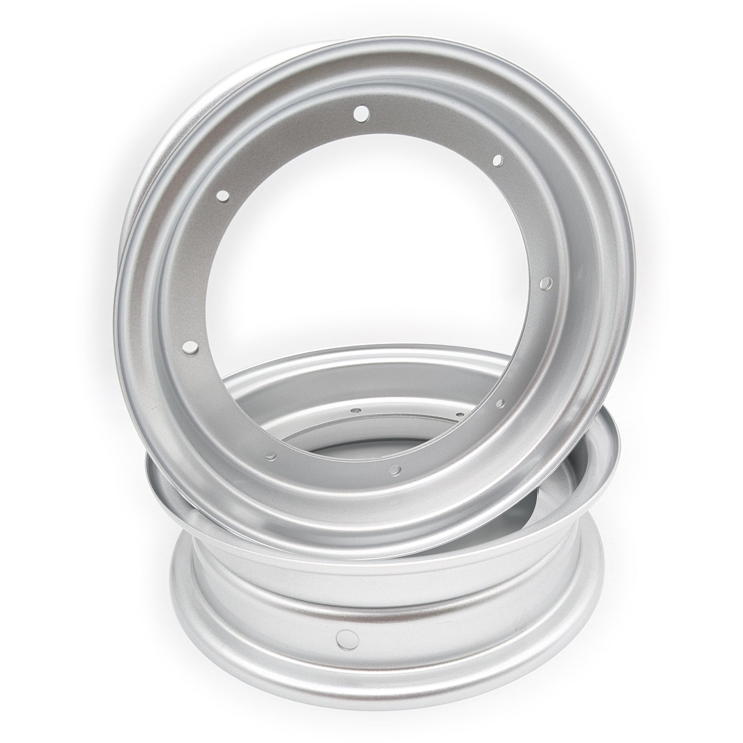 Reproduction CT70 10" X 2.75" Silver 2 Piece Rim (2 Wheel Set)