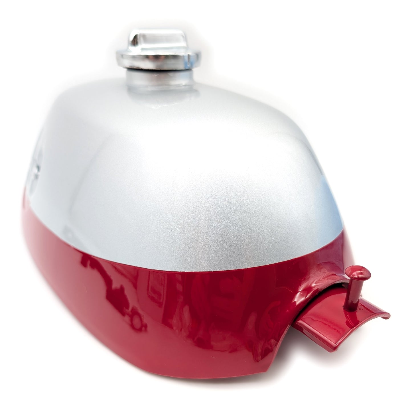 Reproduction Z50 K0-K1 1968-1970 Gas Fuel Tank Full Kit (Silver / Red)