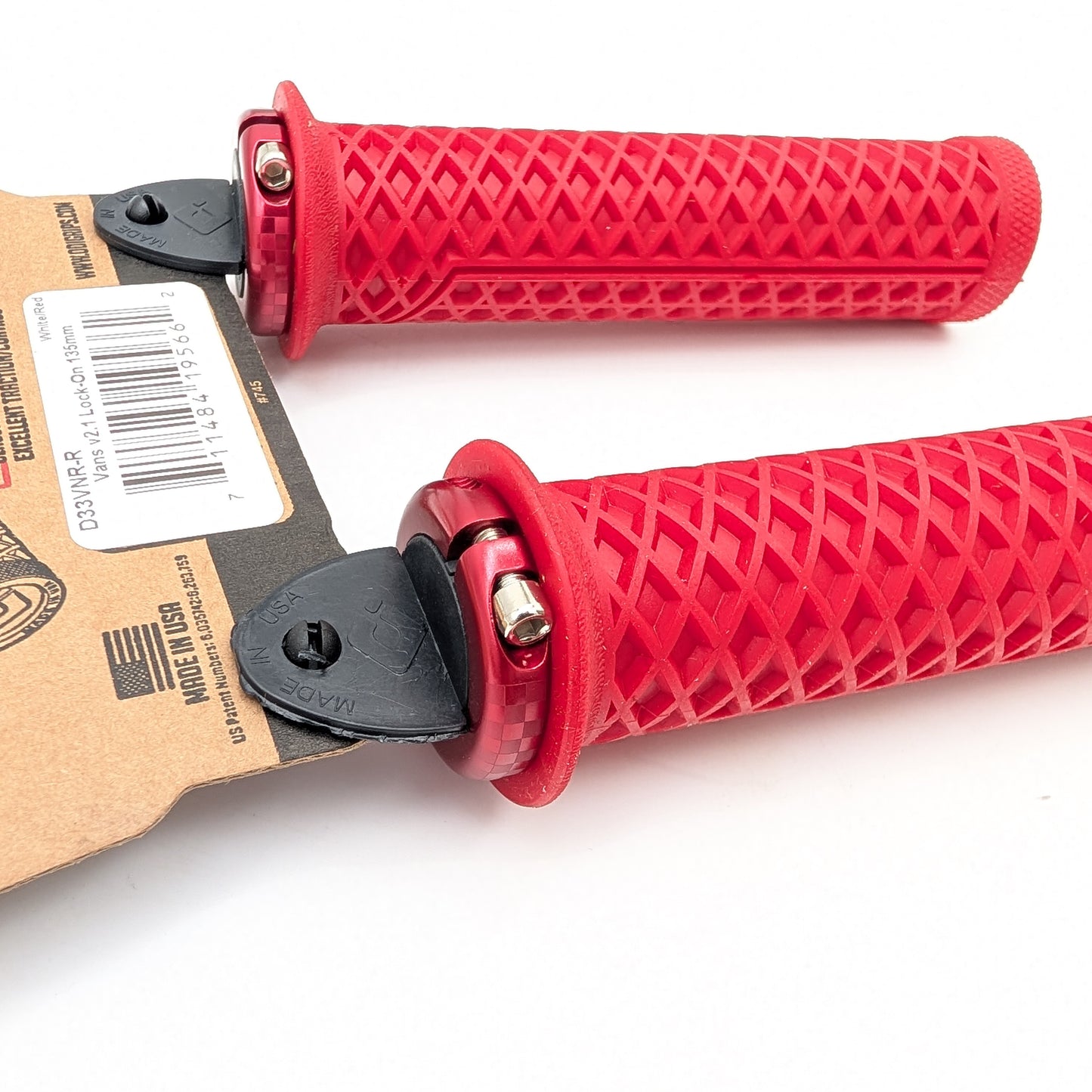 ATC / ATV Grips - 7/8" Vans Waffle Lock-In (Red)