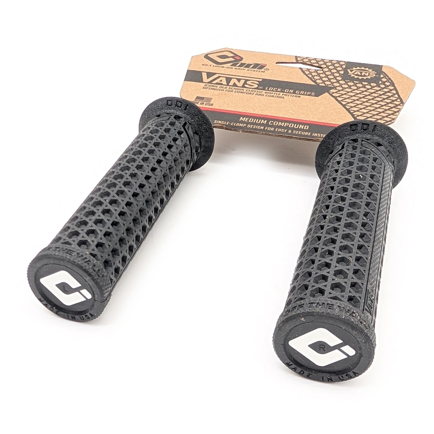 ATC / ATV Grips - 7/8" Vans Waffle Lock-In (Black)
