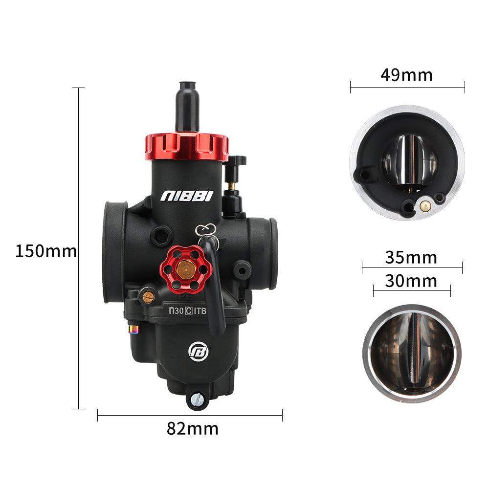 Nibbi PE30 30mm Carburetor (Black & Red)