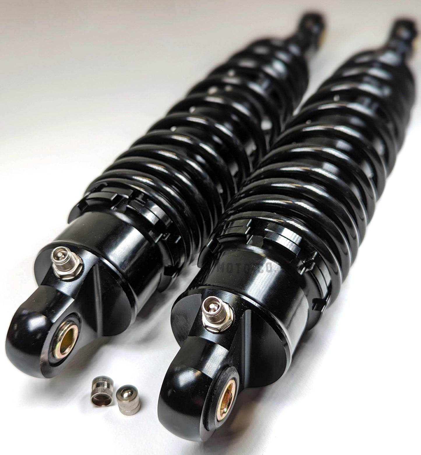 330mm-340mm Performance Gas Filled Rear Shock Set - All Black