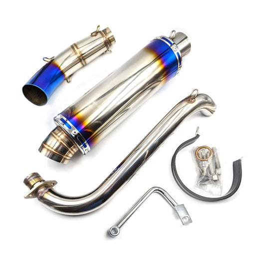 CT70 Stainless Low Blue Exhaust