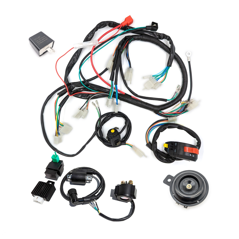 12V Electric Start Basic Lighting Wiring Harness