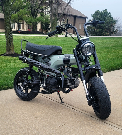 K0-Style Perchless Wide-Ride Alloy Fold-Down Handlebars for CT70 & Z50 (Black) (Bars Only)