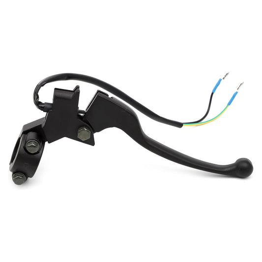 7/8" Right Side Drum Brake Lever with Brake Light Switch (Black)