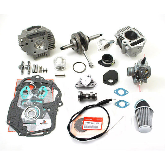 Honda CT70 Z50 108cc TB 108cc Big Bore Kit, V1 Race Head, & 26mm Mikuni VM26 Kit