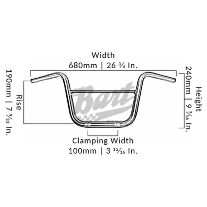 CT70 BMX High Bars (Black)