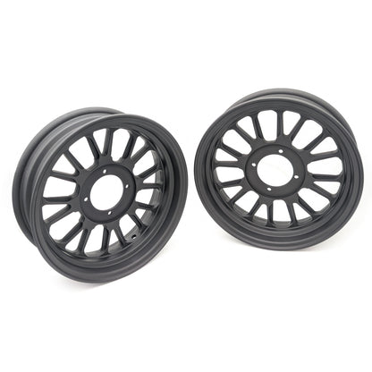 Set of 2- Z-Type 12" X 3.5" 16 Spoke 1 Piece Rim (Flat Black)