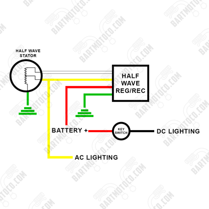12V Half Wave Split Phase 4 Pin Regulator Rectifier Unit