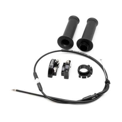 BMC Pro Series CNC Billet Throttle & Grip Set — Universal Carb Fitment — CT70 / Z50 / Pit Bike