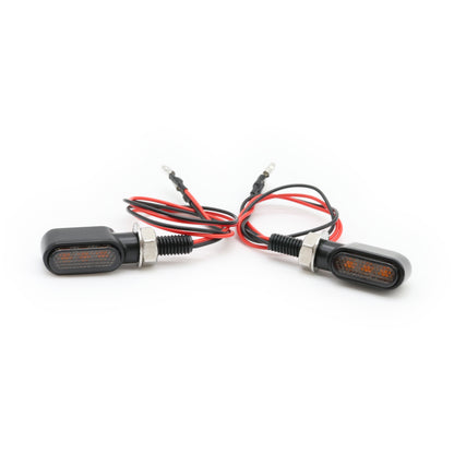 Smoked Lens Low Profile 12V LED Turn Signals (Black)