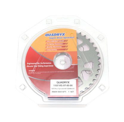 Mini Pro 7075 Lightweight 40T Rear Sprocket - KLX110 - V1 Silver