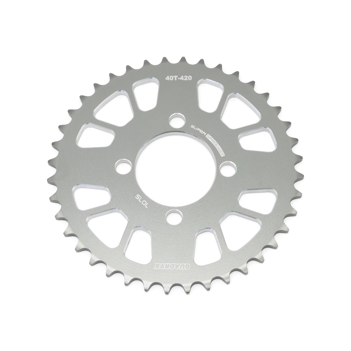Mini Pro 7075 Lightweight 40T Rear Sprocket - KLX110 - V1 Silver