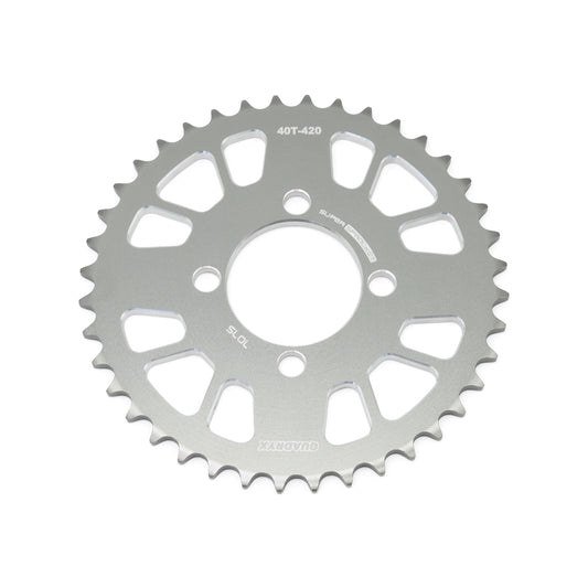Mini Pro 7075 Lightweight 40T Rear Sprocket - KLX110 - V1 Silver