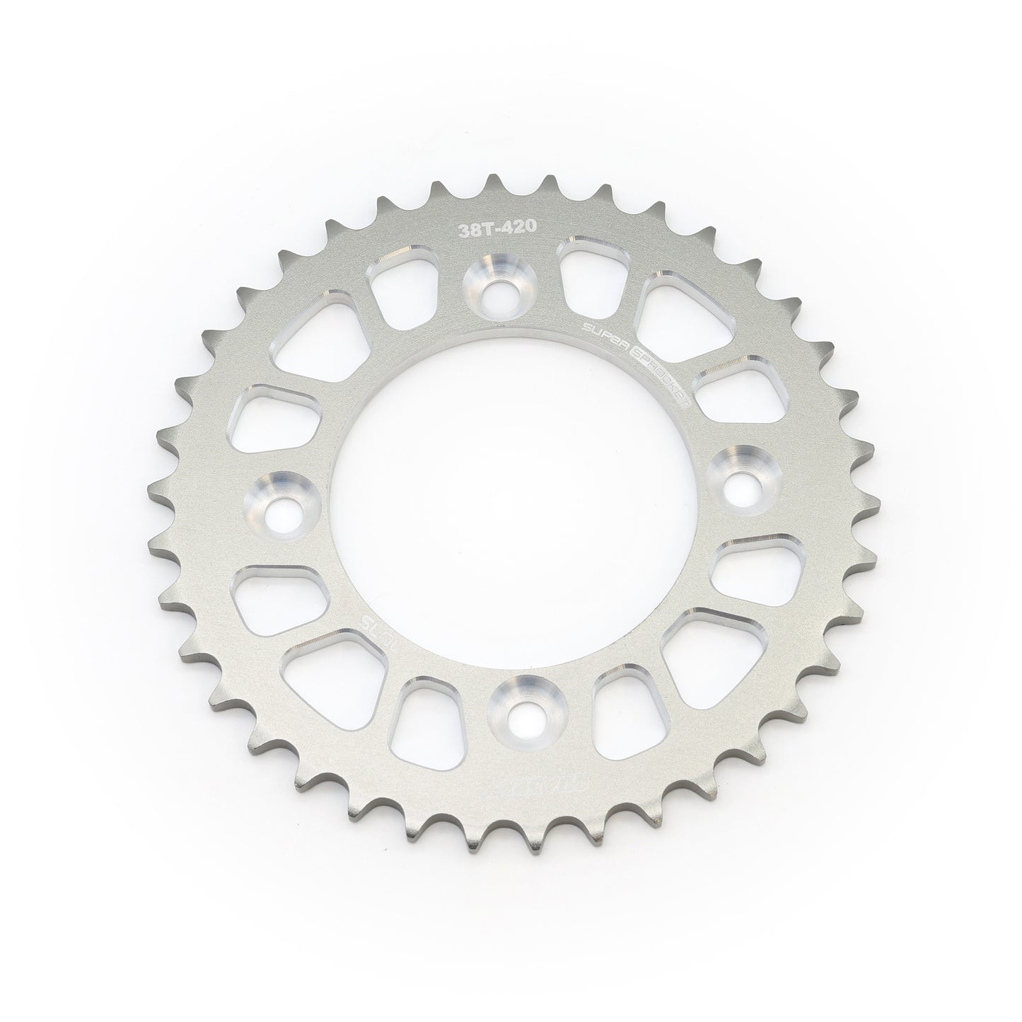 Mini Pro 7075 Lightweight 38T Rear Sprocket - CRF110F - V1 Silver