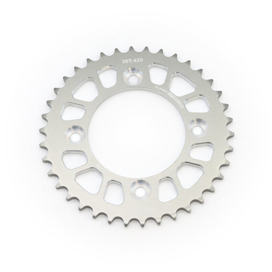 Mini Pro 7075 Lightweight 38T Rear Sprocket - CRF110F - V1 Silver