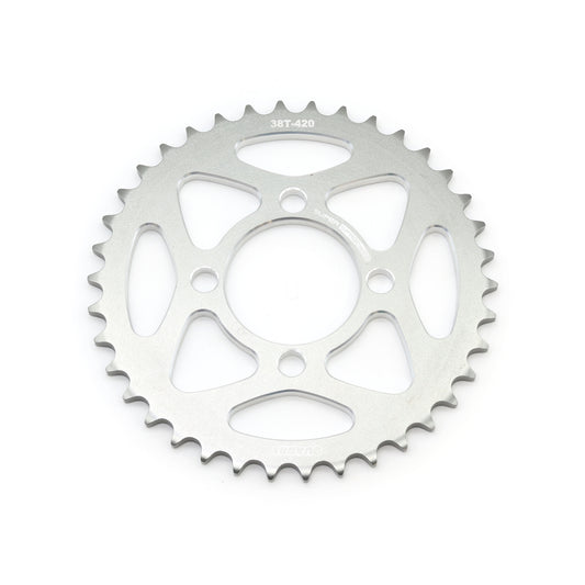 Mini Pro 7075 Lightweight 38T Rear Sprocket - KLX110 - V2 Silver