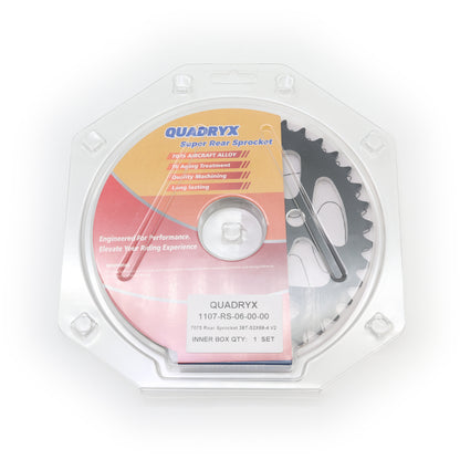 Mini Pro 7075 Lightweight 38T Rear Sprocket - KLX110 - V2 Black