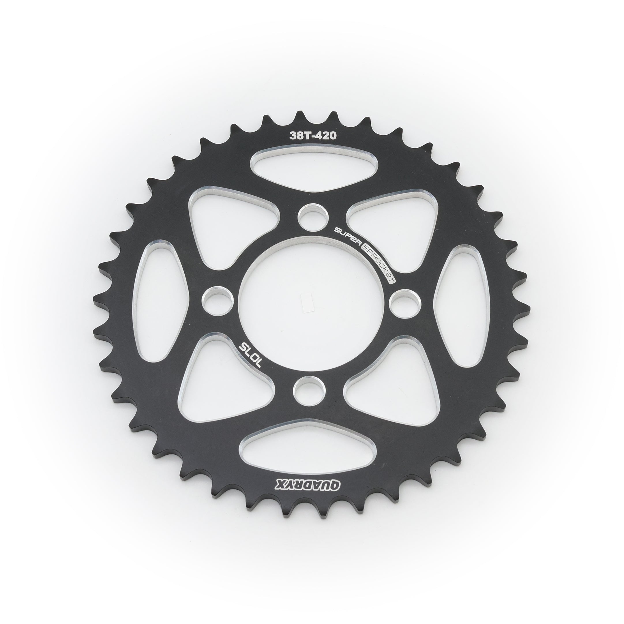 Mini Pro 7075 Lightweight 38T Rear Sprocket - KLX110 - V2 Black