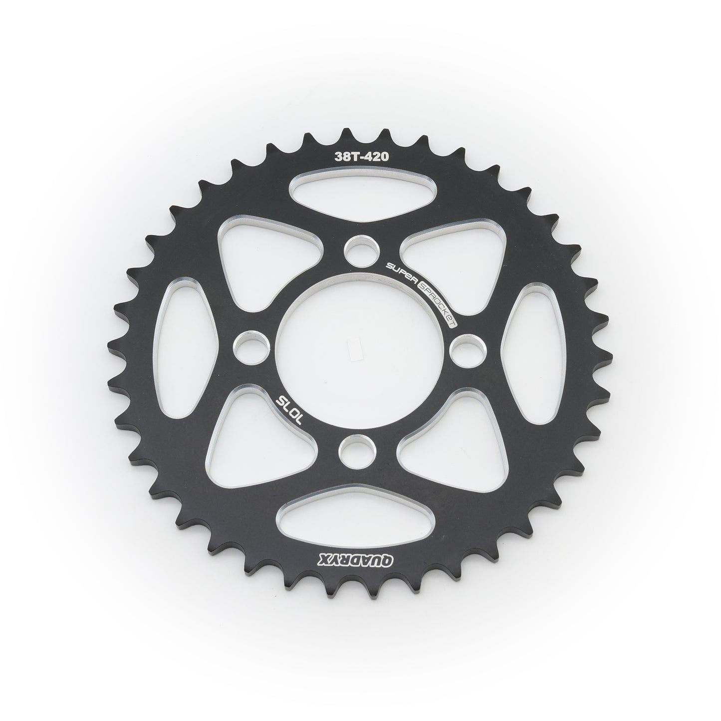 Mini Pro 7075 Lightweight 38T Rear Sprocket - KLX110 - V2 Black