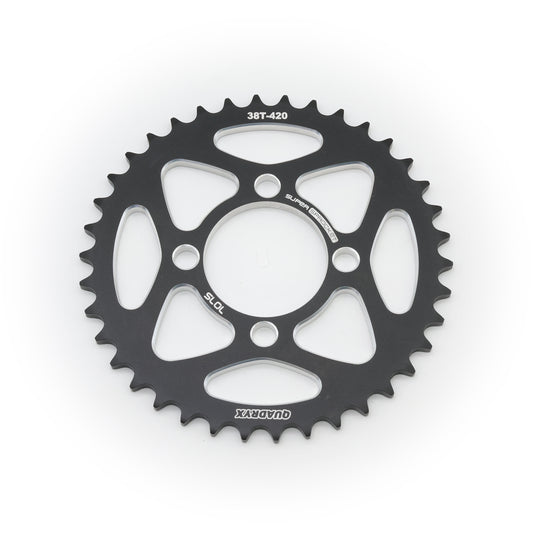 Mini Pro 7075 Lightweight 38T Rear Sprocket - KLX110 - V2 Black