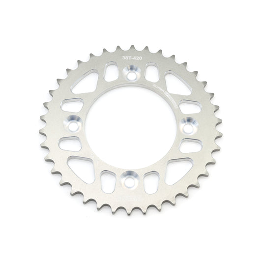 Mini Pro 7075 Lightweight 38T Rear Sprocket - CRF110F - V2 Silver
