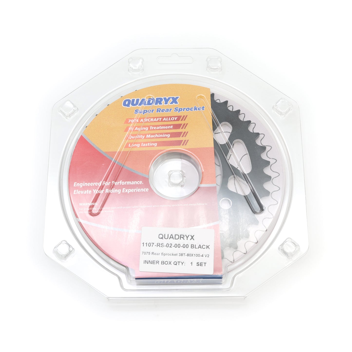 Mini Pro 7075 Lightweight 38T Rear Sprocket - CRF110F - V2 Black