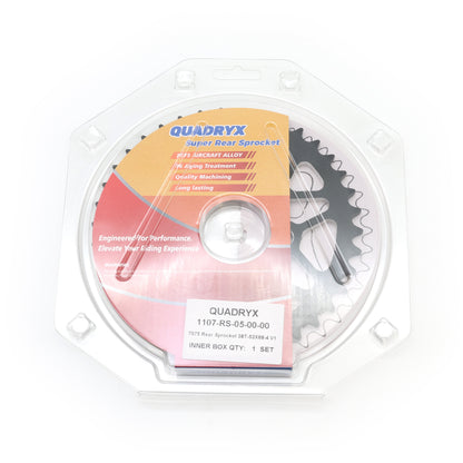Mini Pro 7075 Lightweight 38T Rear Sprocket - KLX110 - V1 Black