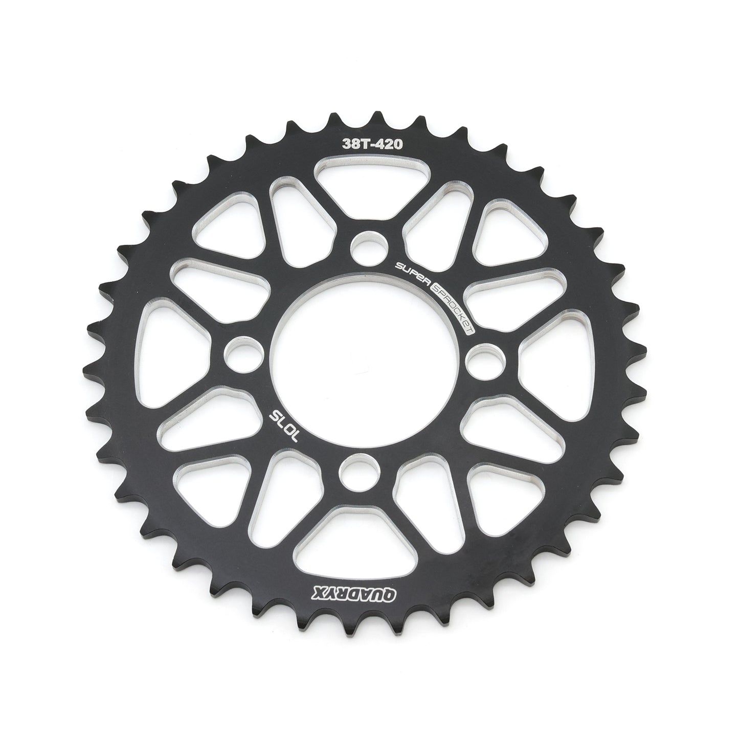 Mini Pro 7075 Lightweight 38T Rear Sprocket - KLX110 - V1 Black