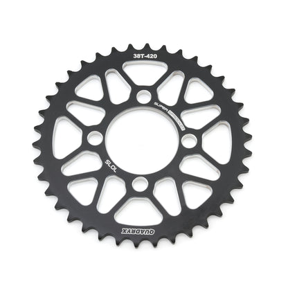 Mini Pro 7075 Lightweight 38T Rear Sprocket - KLX110 - V1 Black