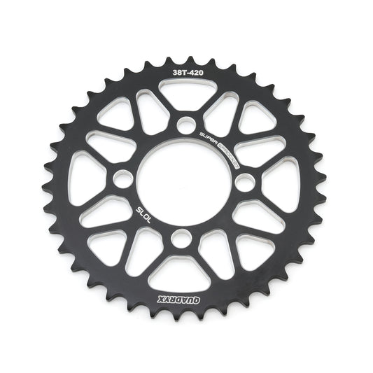 Mini Pro 7075 Lightweight 38T Rear Sprocket - KLX110 - V1 Black