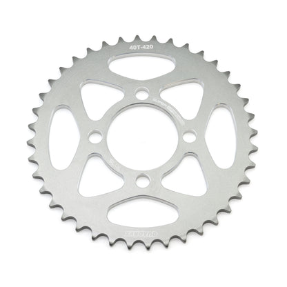 Mini Pro 7075 Lightweight 40T Rear Sprocket - KLX110 - V2 Silver