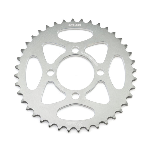 Mini Pro 7075 Lightweight 40T Rear Sprocket - KLX110 - V2 Silver