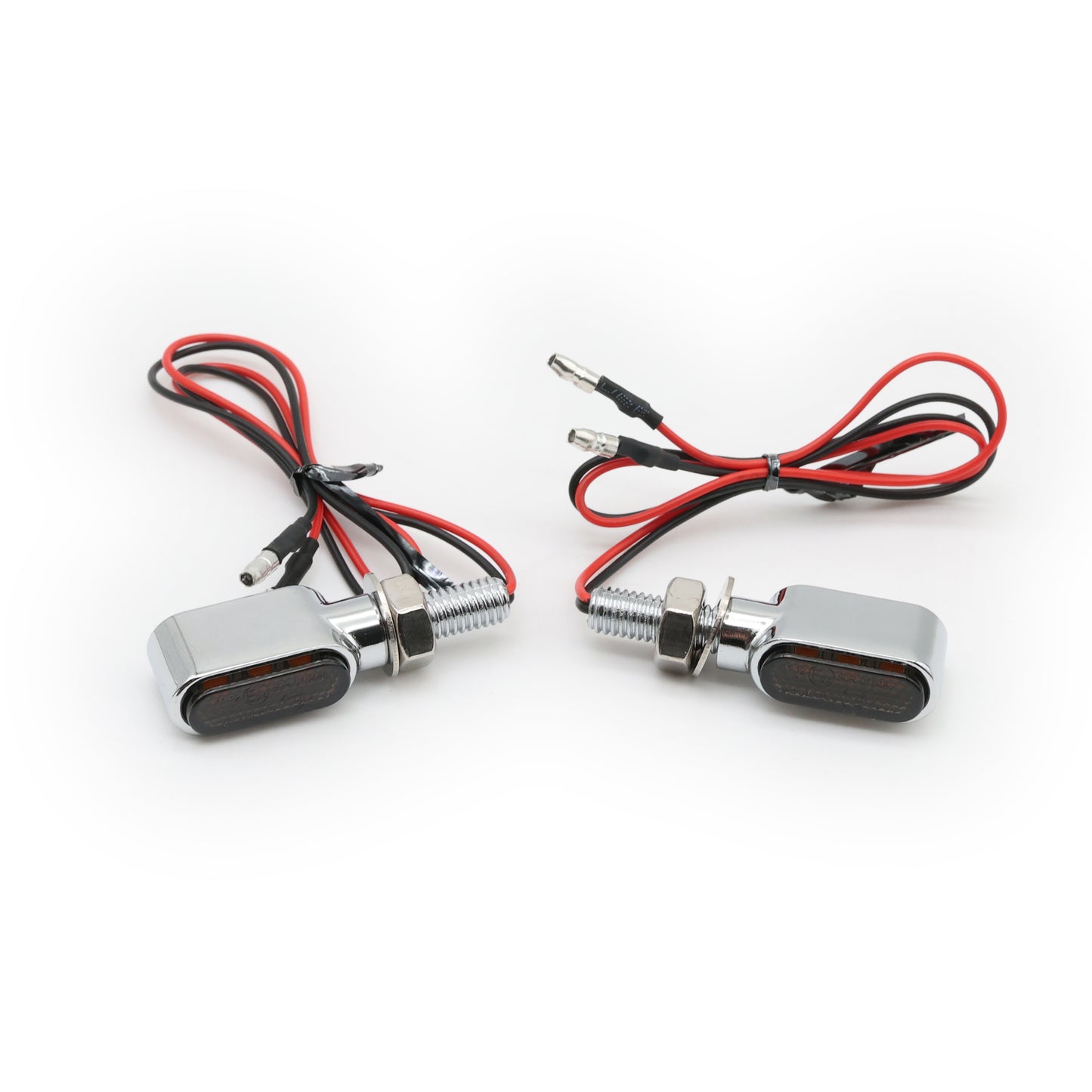 Smoked Lens Low Profile LED Turn Signals (Chrome)
