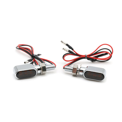 Smoked Lens Low Profile 12V LED Turn Signals (Chrome)